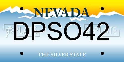 DPSO42 Nevada License Plate