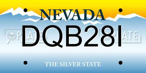 DQB28I Nevada License Plate