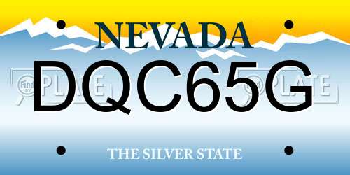 DQC65G Nevada License Plate