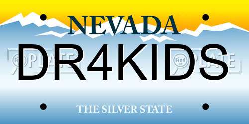 DR4KIDS Nevada License Plate
