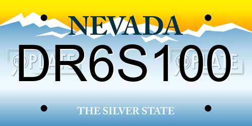 DR6S100 Nevada License Plate