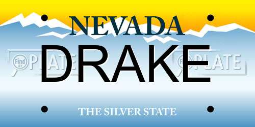 DRAKE Nevada License Plate