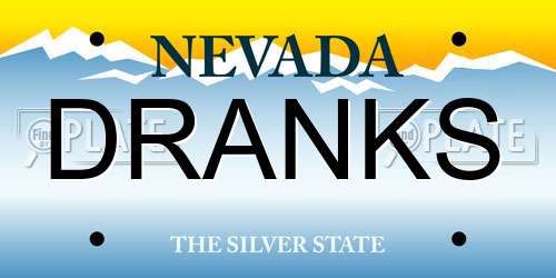 DRANKS Nevada License Plate