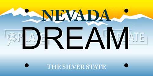 DREAM Nevada License Plate