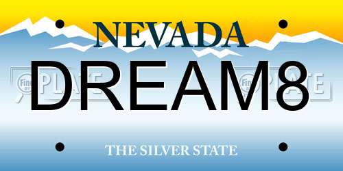 DREAM8 Nevada License Plate