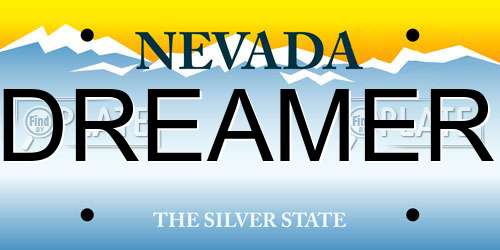 DREAMER Nevada License Plate