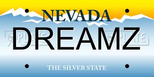 DREAMZ Nevada License Plate
