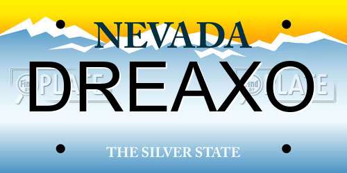 DREAXO Nevada License Plate