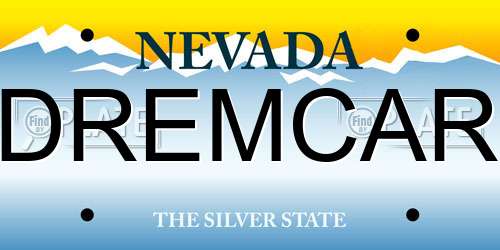 DREMCAR Nevada License Plate