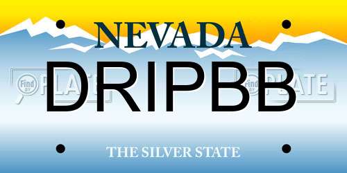 DRIPBB Nevada License Plate