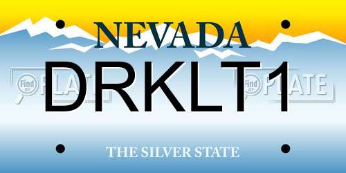 DRKLT1 Nevada License Plate