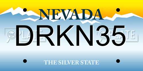 DRKN35 Nevada License Plate
