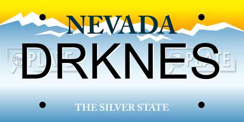 DRKNES Nevada License Plate