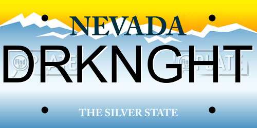 DRKNGHT Nevada License Plate