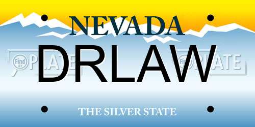 DRLAW Nevada License Plate
