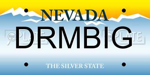 DRMBIG Nevada License Plate