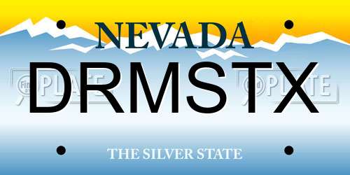 DRMSTX Nevada License Plate