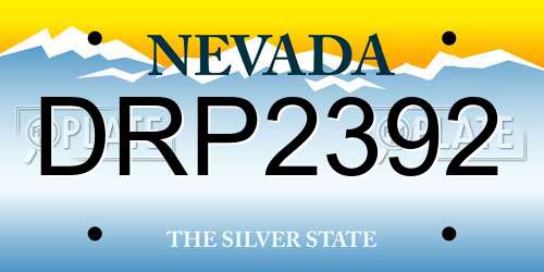DRP2392 Nevada License Plate