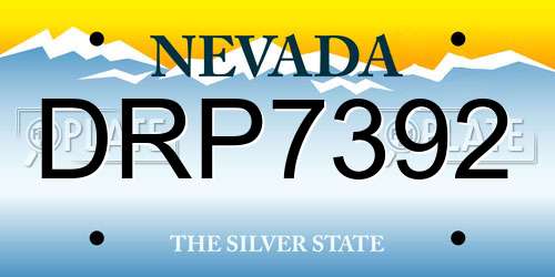 DRP7392 Nevada License Plate