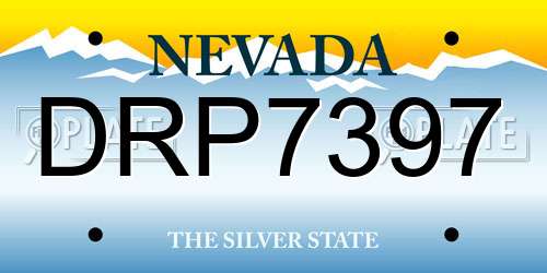 DRP7397 Nevada License Plate