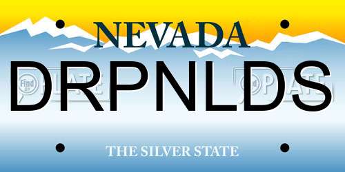 DRPNLDS Nevada License Plate