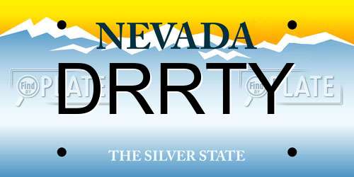 DRRTY Nevada License Plate