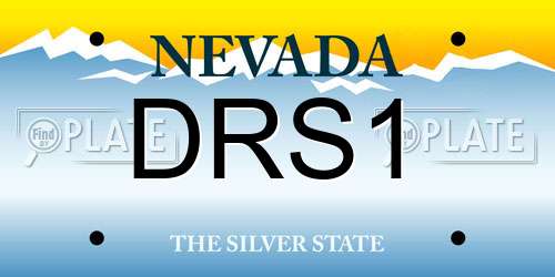DRS1 Nevada License Plate