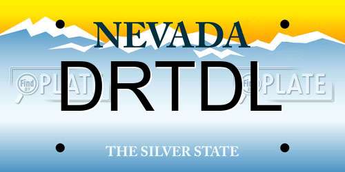 DRTDL Nevada License Plate