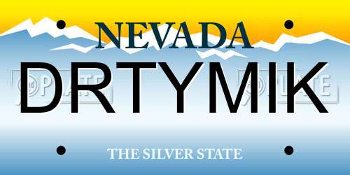 DRTYMIK Nevada License Plate