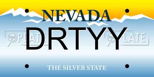 DRTYY Nevada License Plate