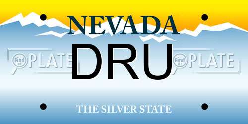 DRU Nevada License Plate