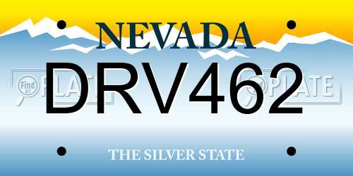 DRV462 Nevada License Plate