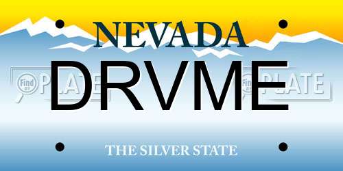 DRVME Nevada License Plate