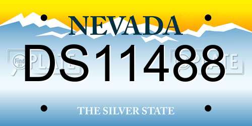 DS11488 Nevada License Plate