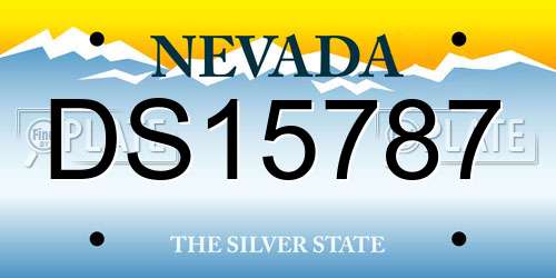 DS15787 Nevada License Plate