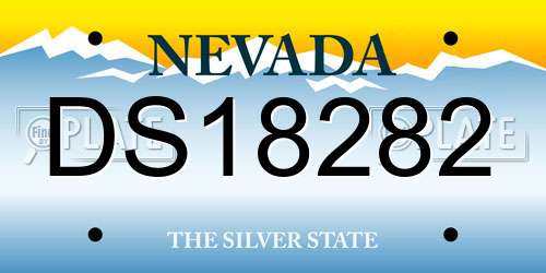 DS18282 Nevada License Plate