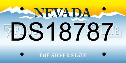 DS18787 Nevada License Plate