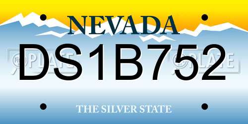DS1B752 Nevada License Plate