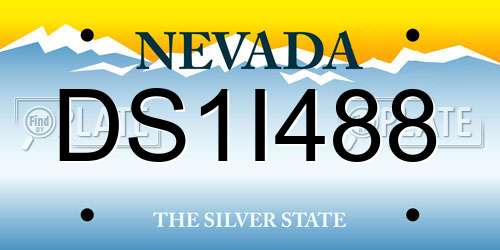 DS1I488 Nevada License Plate