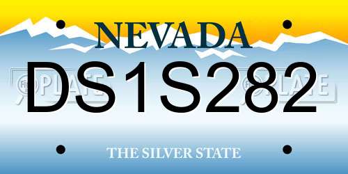 DS1S282 Nevada License Plate