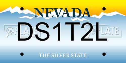 DS1T2L Nevada License Plate