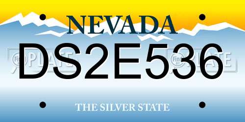 DS2E536 Nevada License Plate