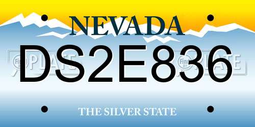 DS2E836 Nevada License Plate