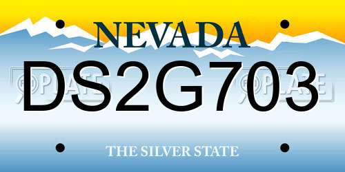 DS2G703 Nevada License Plate