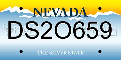 DS2O659 Nevada License Plate