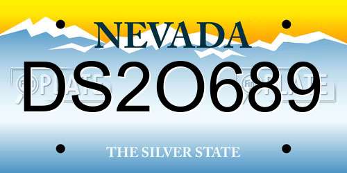 DS2O689 Nevada License Plate