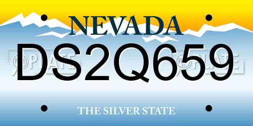 DS2Q659 Nevada License Plate