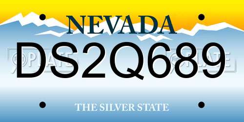 DS2Q689 Nevada License Plate