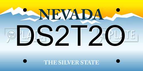 DS2T2O Nevada License Plate