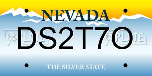 DS2T7O Nevada License Plate